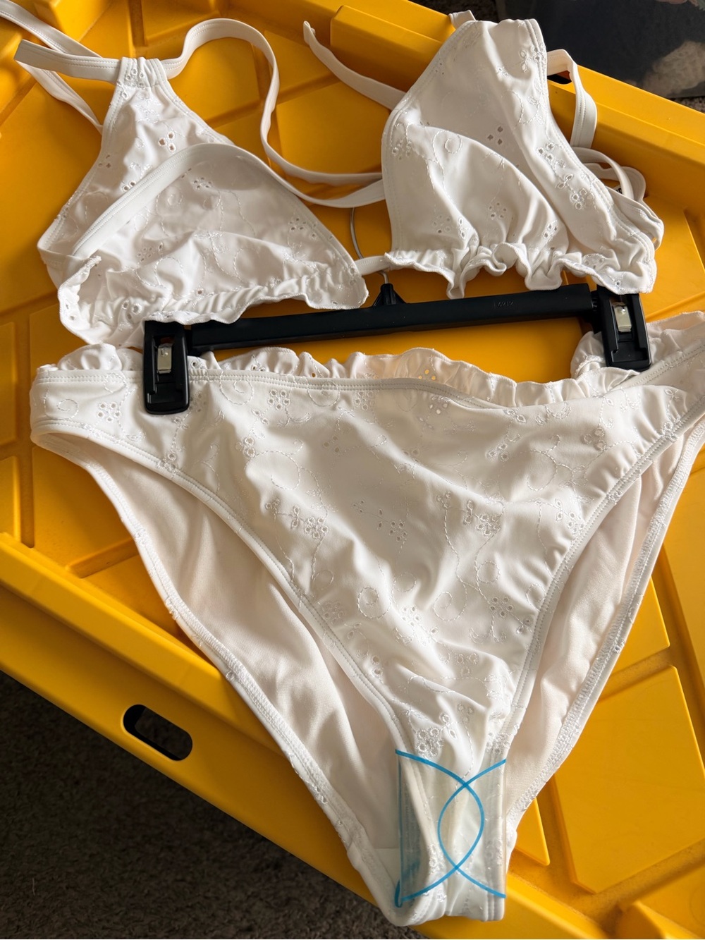 ASOS White Ruffle Triangle Bikini Set - Picture 3 of 3